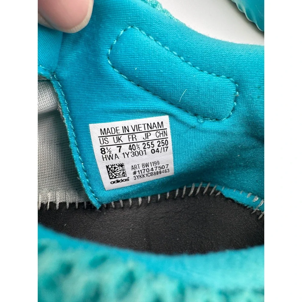 Adidas Running BW1199 Alphabounce EM Teal Blue 8.5 Mesh Bounce Athletic Sneakers